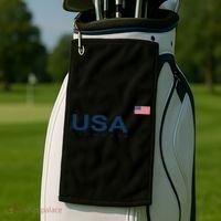 Usa Lacrosse Flag Gift Golf Towel thumb 2