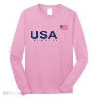 Usa Lacrosse Flag Gift Long Sleeve Shirt thumb 0