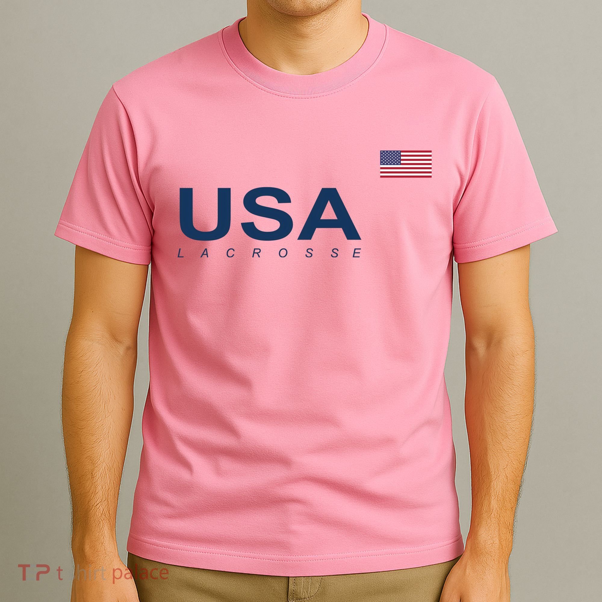 Usa Lacrosse Flag Gift T-Shirt