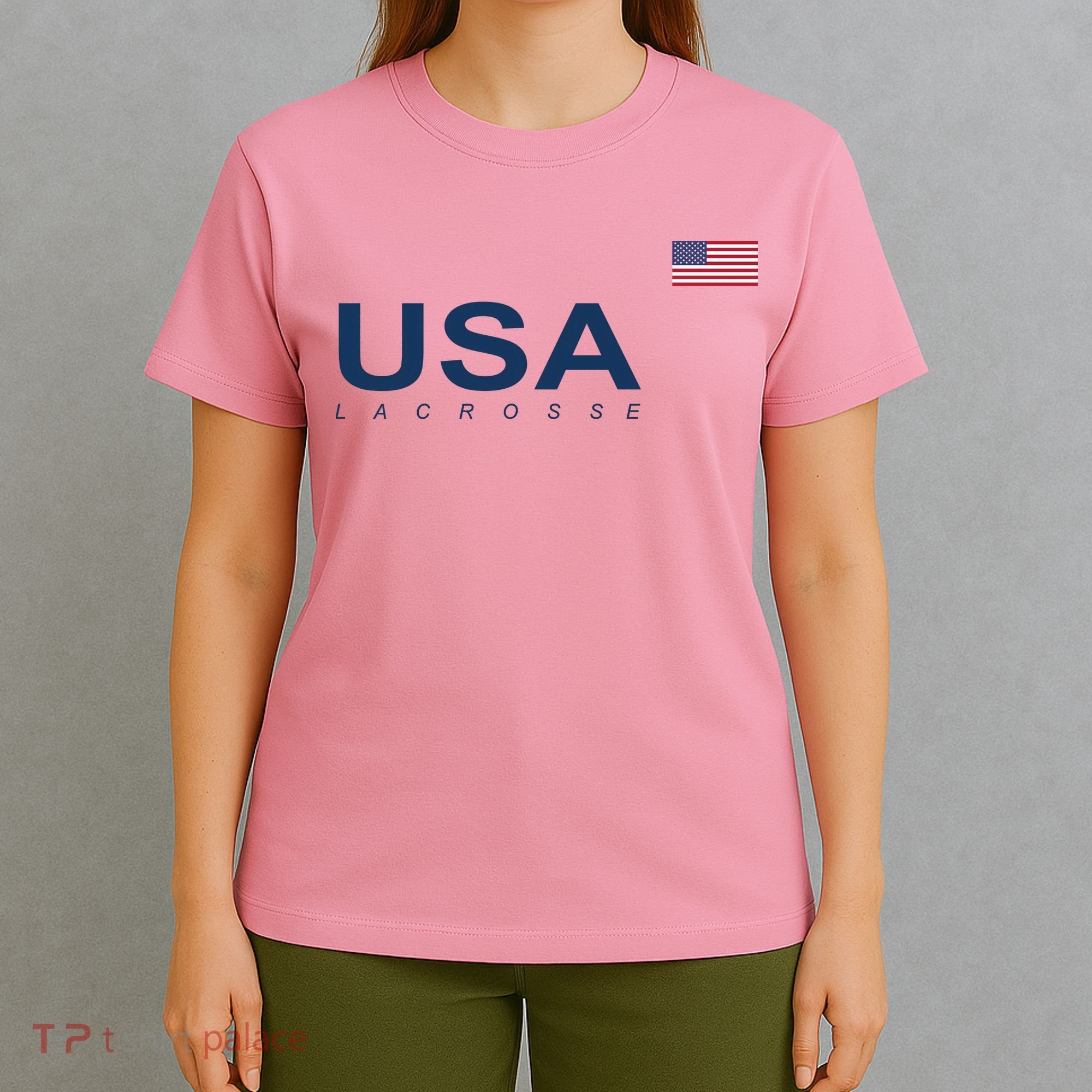 Usa Lacrosse Flag Gift T-Shirt