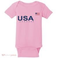 Usa Lacrosse Flag Gift Baby Bodysuit thumb 0