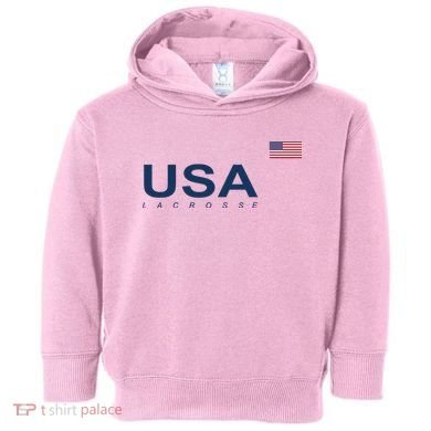Usa Lacrosse Flag Gift Toddler Hoodie