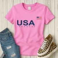 Usa Lacrosse Flag Gift Women's T-Shirt thumb 3