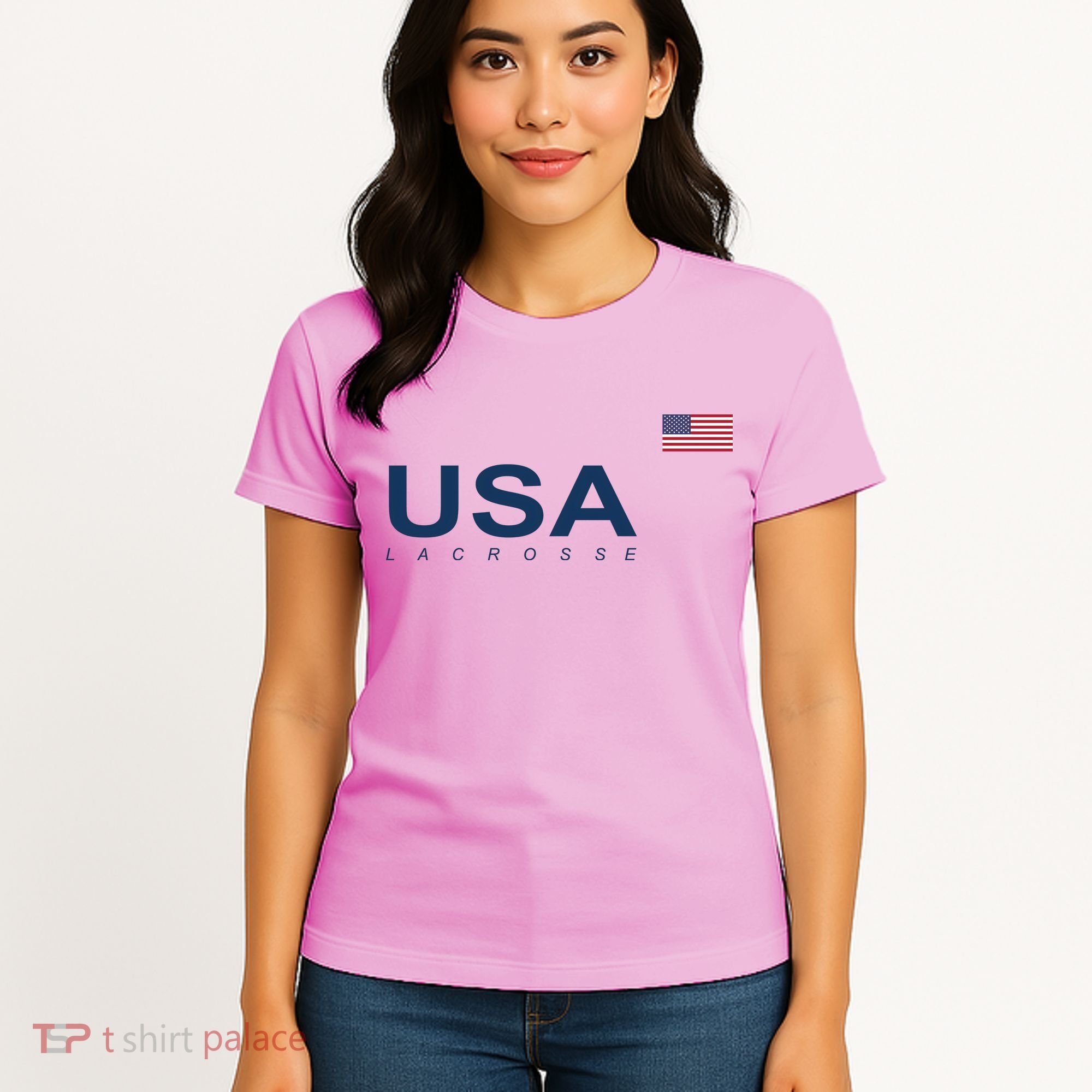Usa Lacrosse Flag Gift Women's T-Shirt