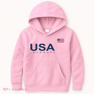 Usa Lacrosse Flag Gift Kids Hoodie