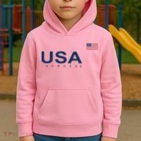Usa Lacrosse Flag Gift Kids Hoodie thumb 2