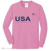 Usa Lacrosse Flag Gift Kids Long Sleeve Shirt thumb 0