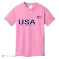 Usa Lacrosse Flag Gift Kids T-Shirt thumb 0
