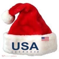 Usa Lacrosse Flag Gift Santa Hat thumb 0