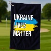 Ukraine Lives Matter Golf Towel thumb 1