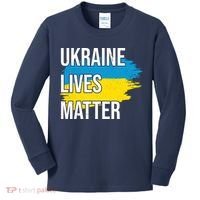Ukraine Lives Matter Kids Long Sleeve Shirt thumb 0