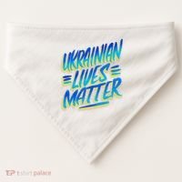 Ukrainian Lives Matter USA-Made Doggie Bandana thumb 0