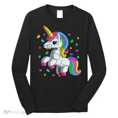 Unicorn Lover Master Builder Bricks Blocks Toy Gift Long Sleeve Shirt