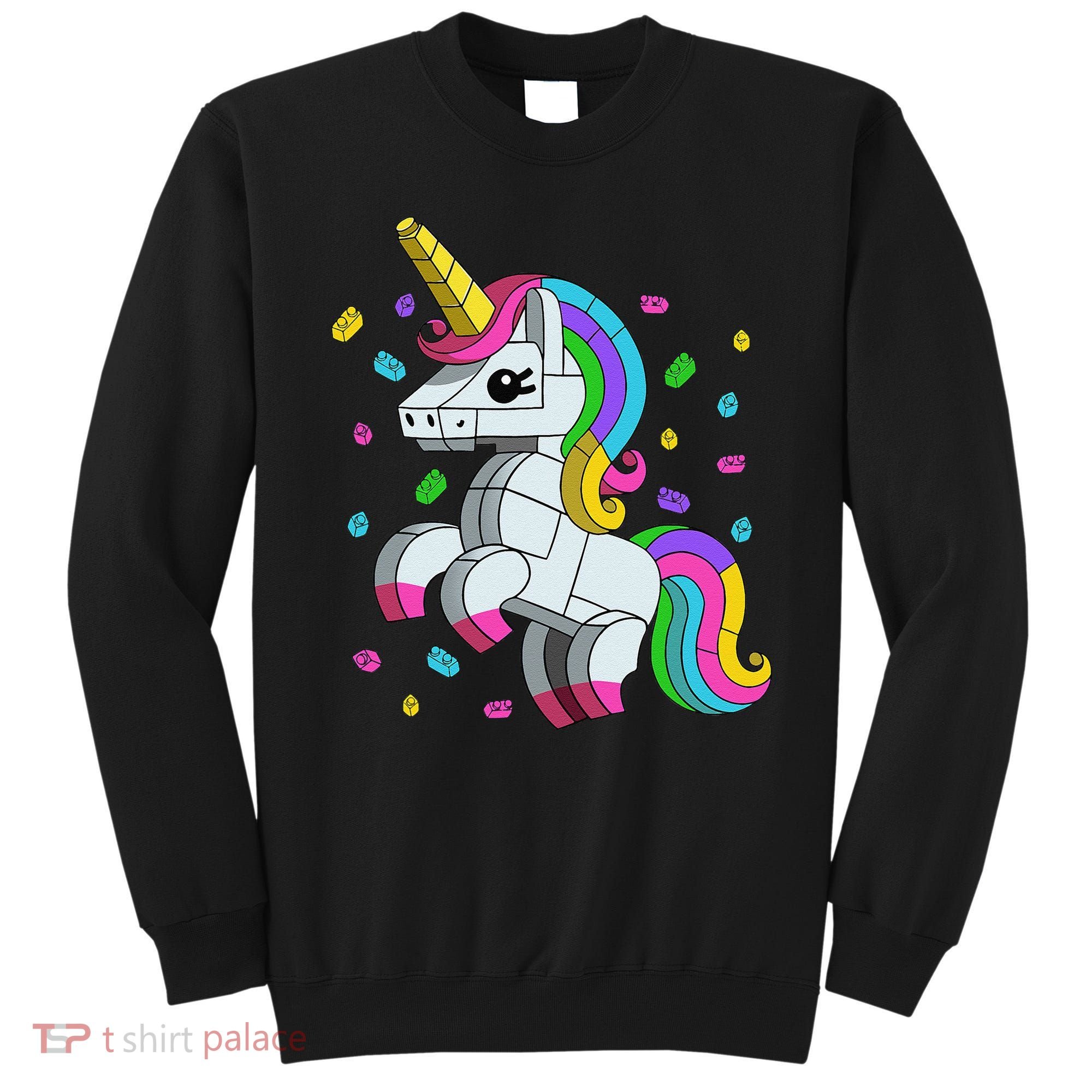 Unicorn Lover Master Builder Bricks Blocks Toy Gift Sweatshirt