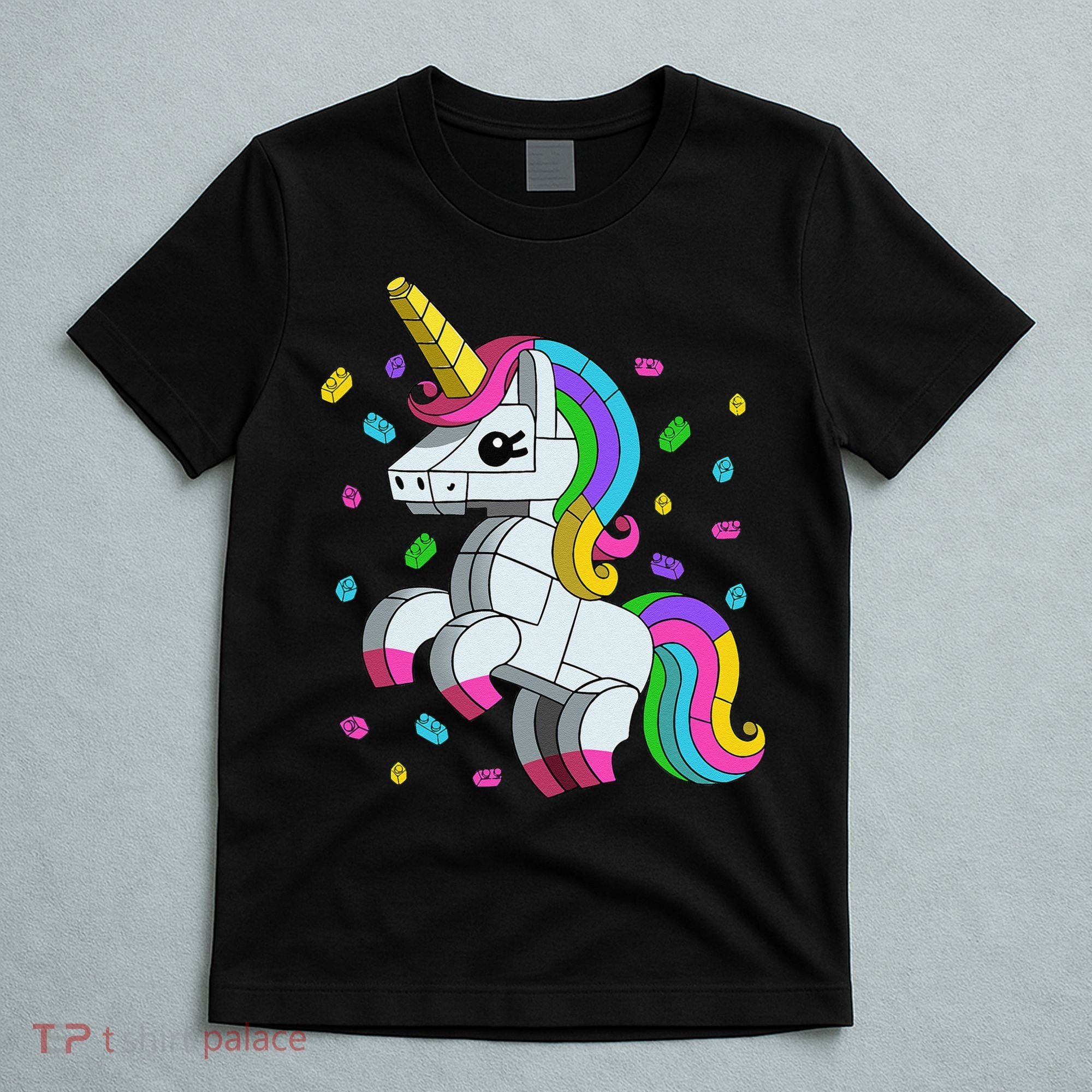 Unicorn Lover Master Builder Bricks Blocks Toy Gift T-Shirt