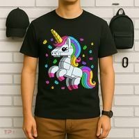 Unicorn Lover Master Builder Bricks Blocks Toy Gift T-Shirt thumb 6