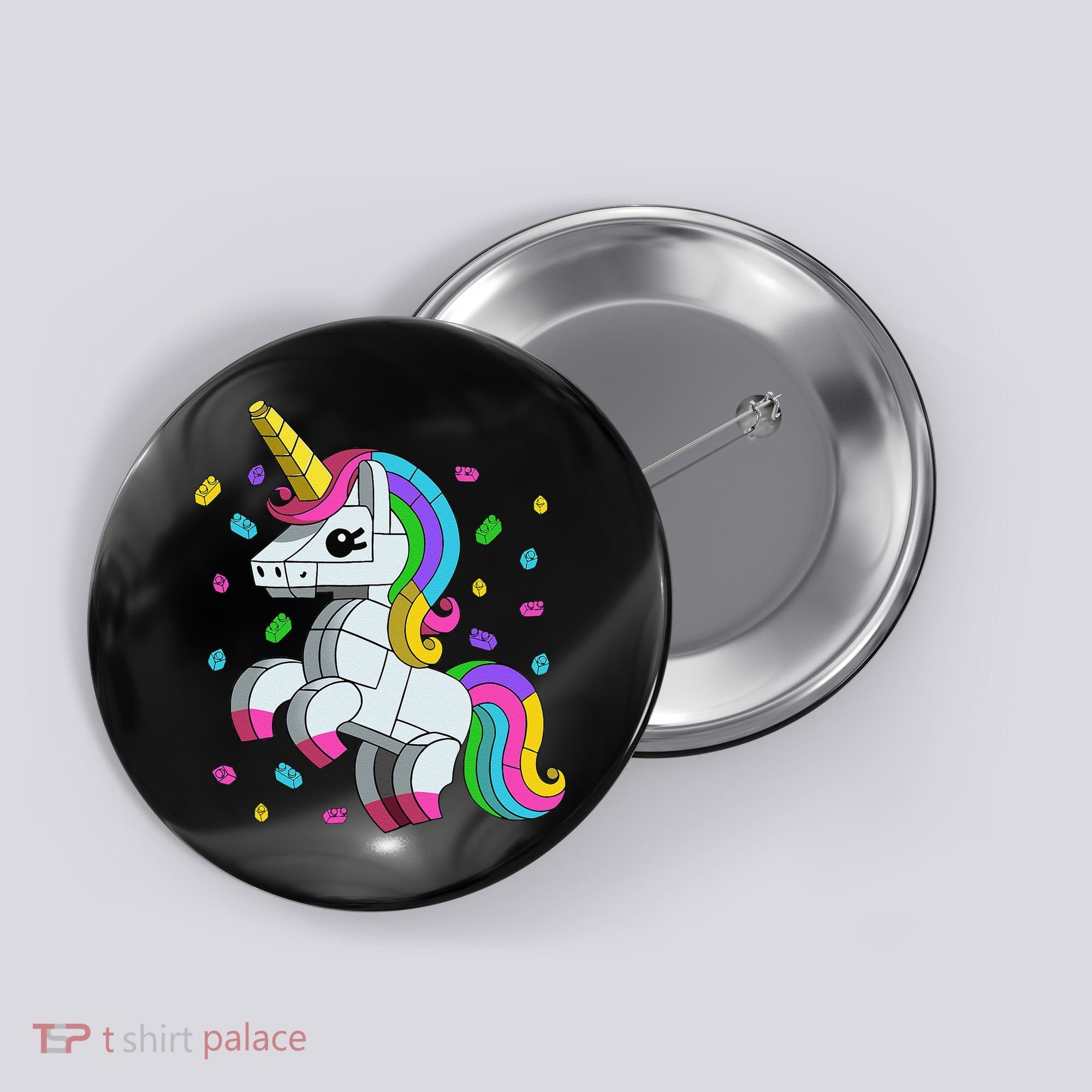 Unicorn Lover Master Builder Bricks Blocks Toy Gift Button
