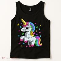 Unicorn Lover Master Builder Bricks Blocks Toy Gift Tank Top thumb 2