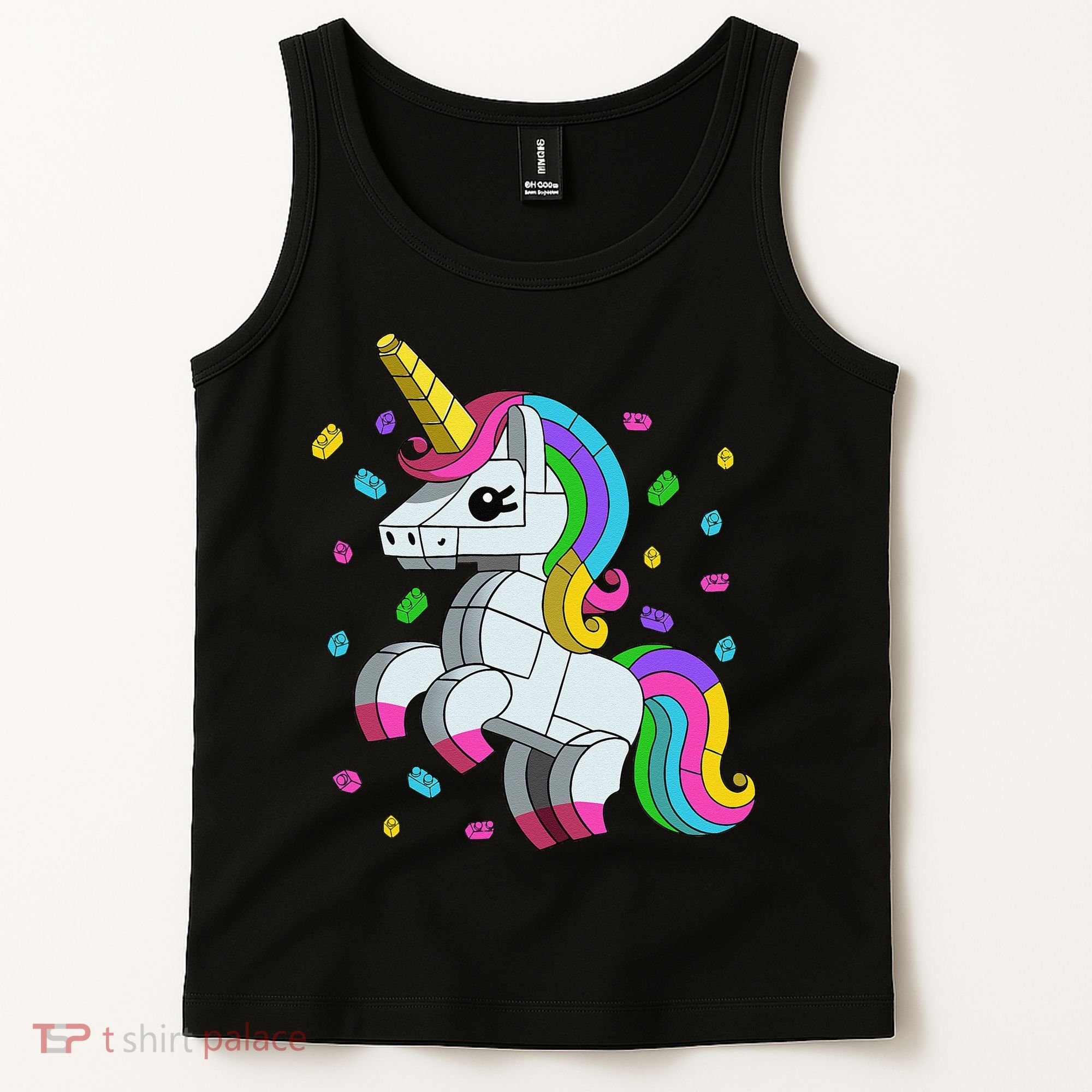 Unicorn Lover Master Builder Bricks Blocks Toy Gift Tank Top