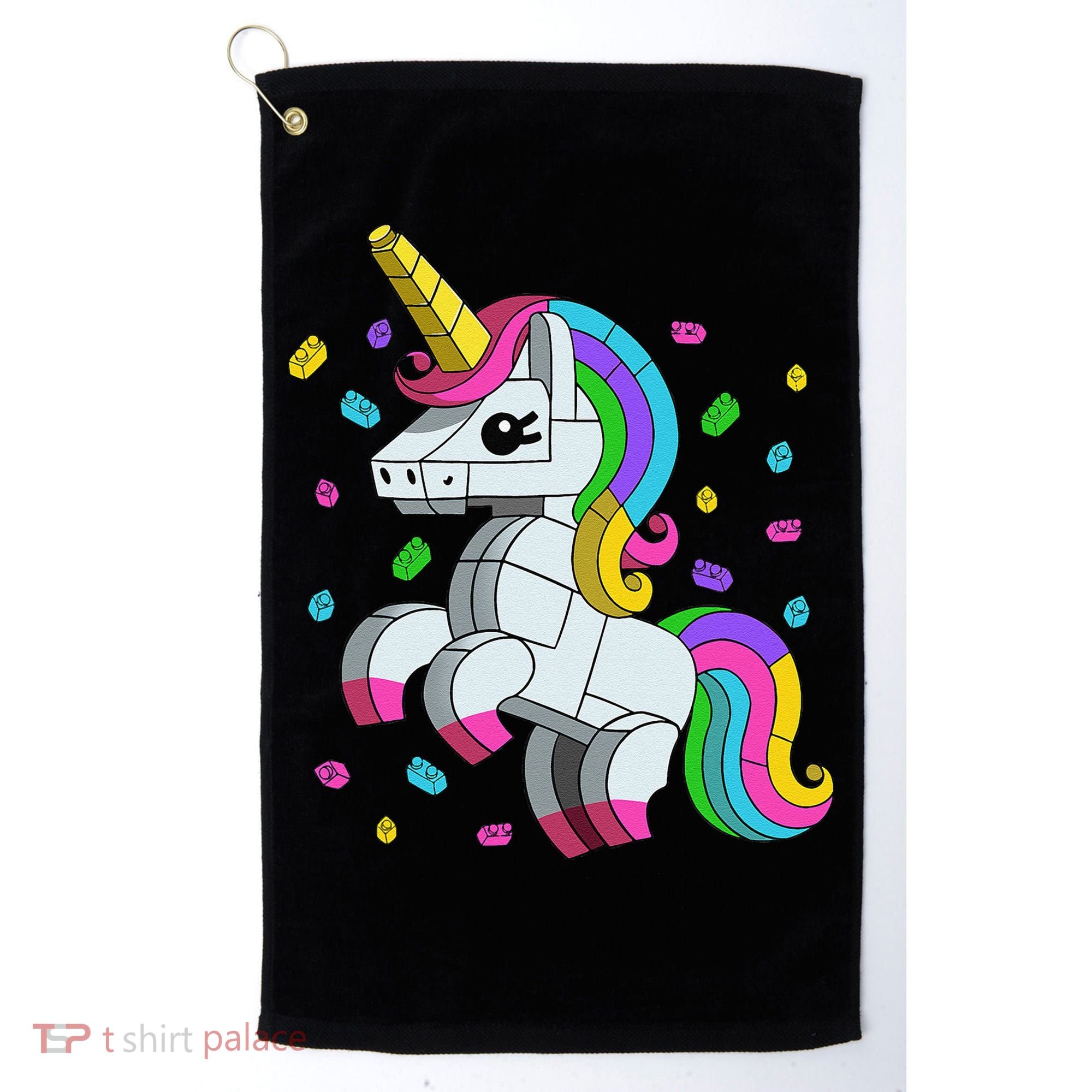 Unicorn Lover Master Builder Bricks Blocks Toy Gift Golf Towel