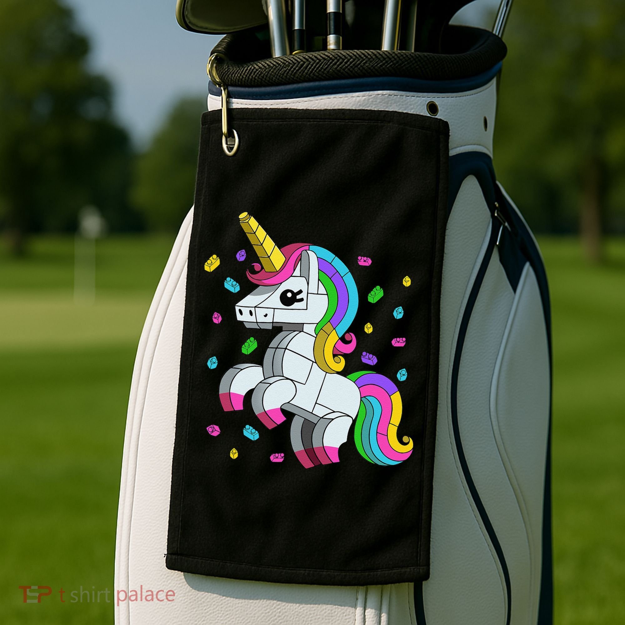 Unicorn Lover Master Builder Bricks Blocks Toy Gift Golf Towel