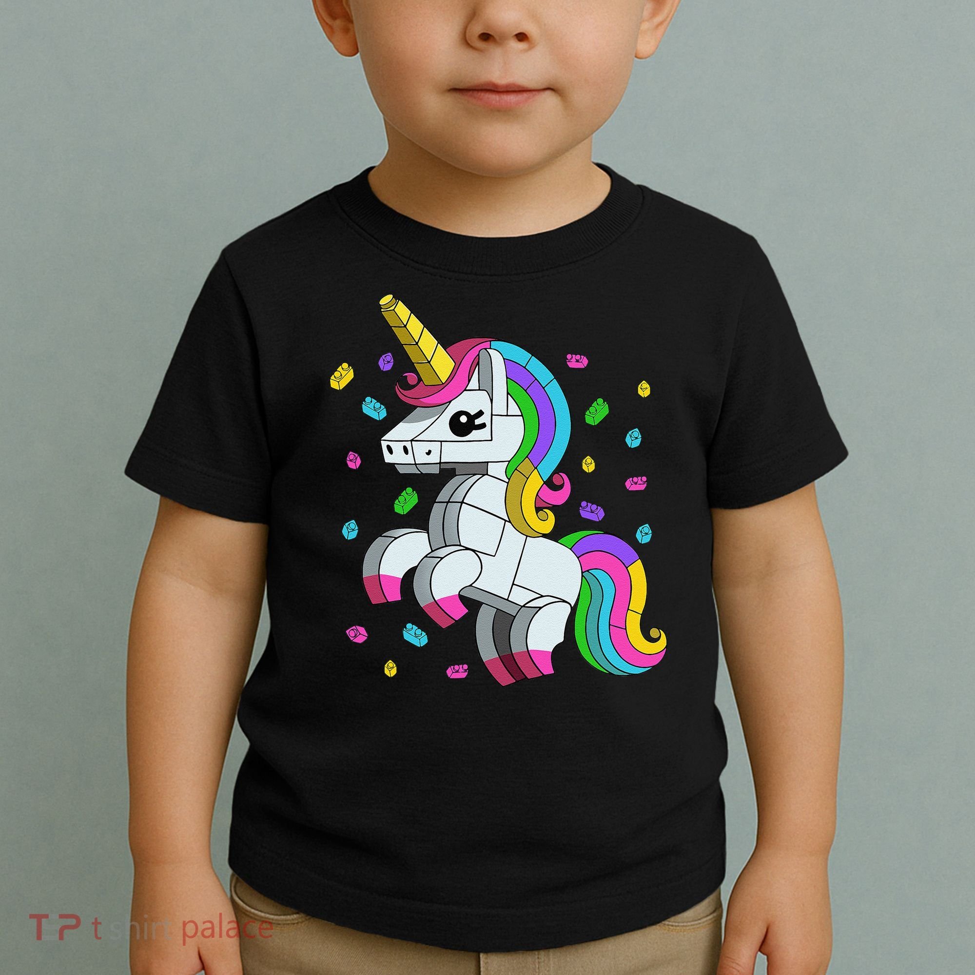 Unicorn Lover Master Builder Bricks Blocks Toy Gift Toddler T-Shirt