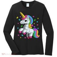Unicorn Lover Master Builder Bricks Blocks Toy Gift Women's Long Sleeve Shirt thumb 0