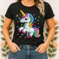 Unicorn Lover Master Builder Bricks Blocks Toy Gift Women's T-Shirt thumb 2