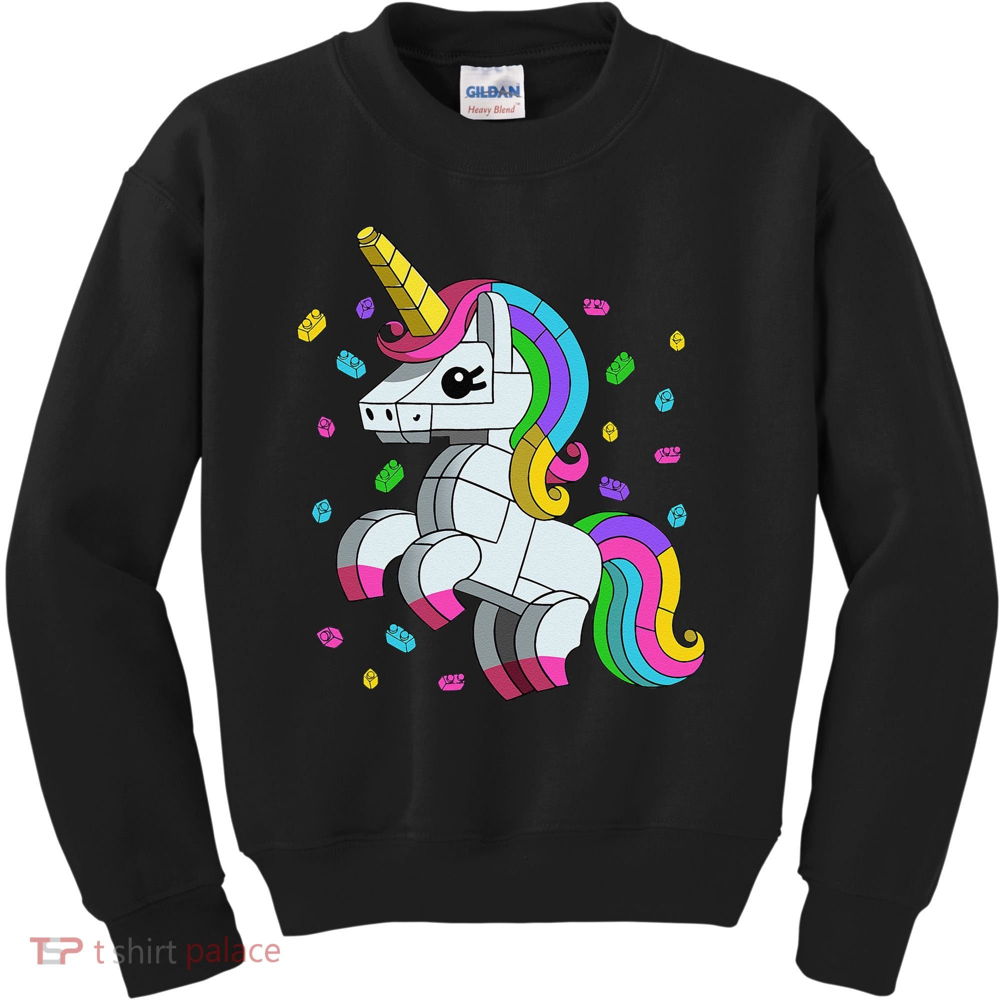 Unicorn Lover Master Builder Bricks Blocks Toy Gift Kids Sweatshirt