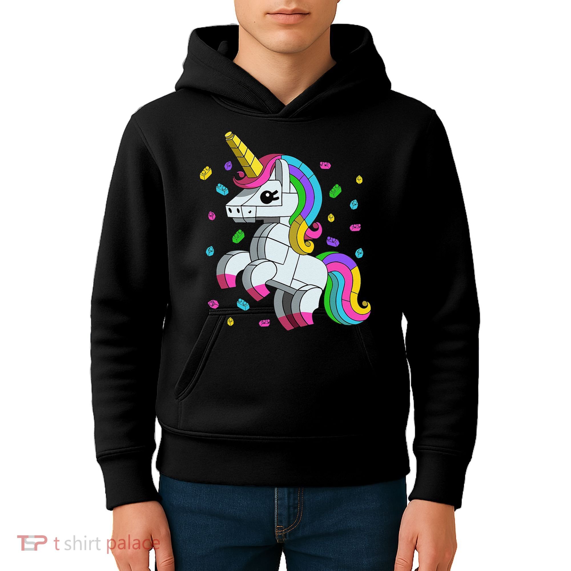 Unicorn Lover Master Builder Bricks Blocks Toy Gift Kids Hoodie