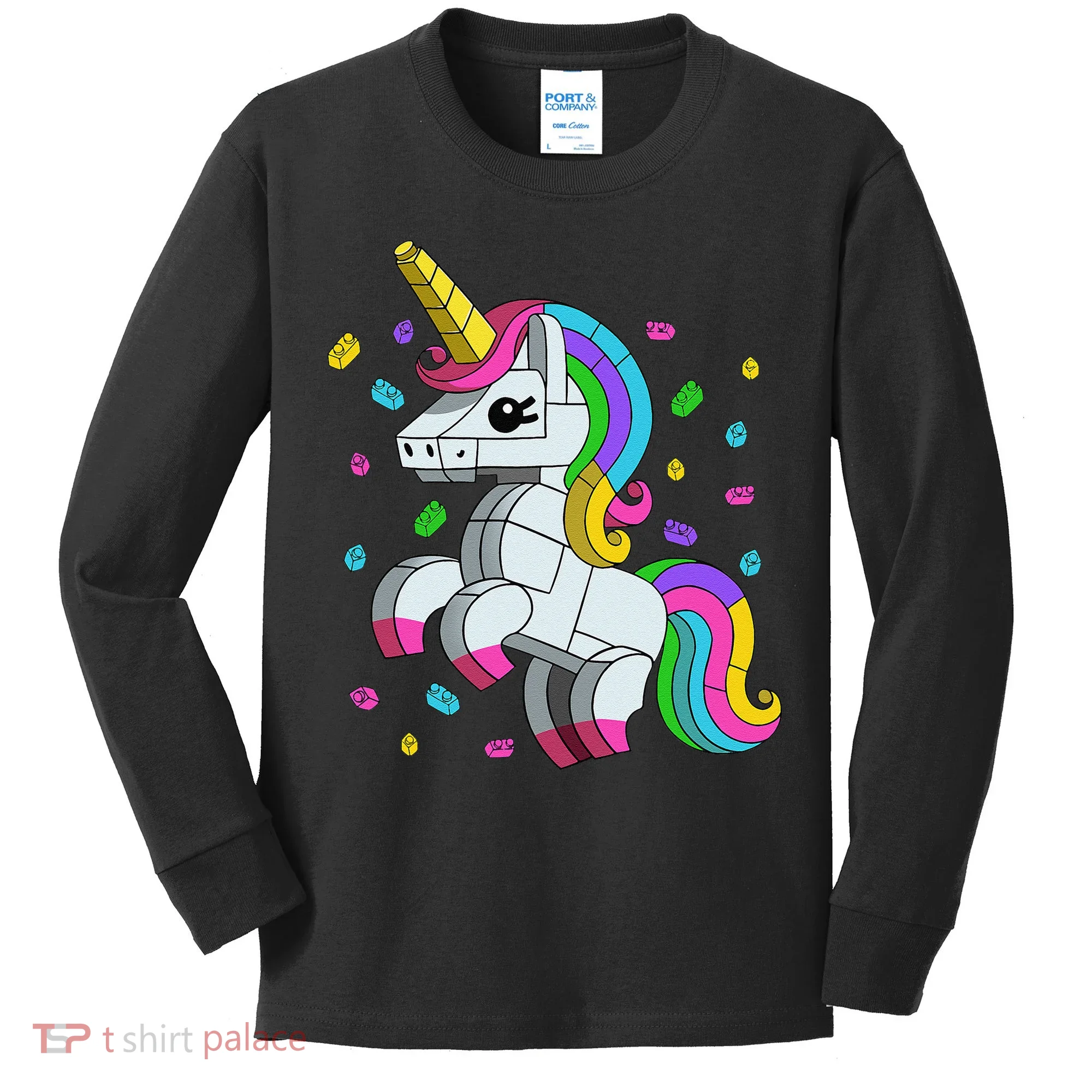 Unicorn Lover Master Builder Bricks Blocks Toy Gift Kids Long Sleeve Shirt