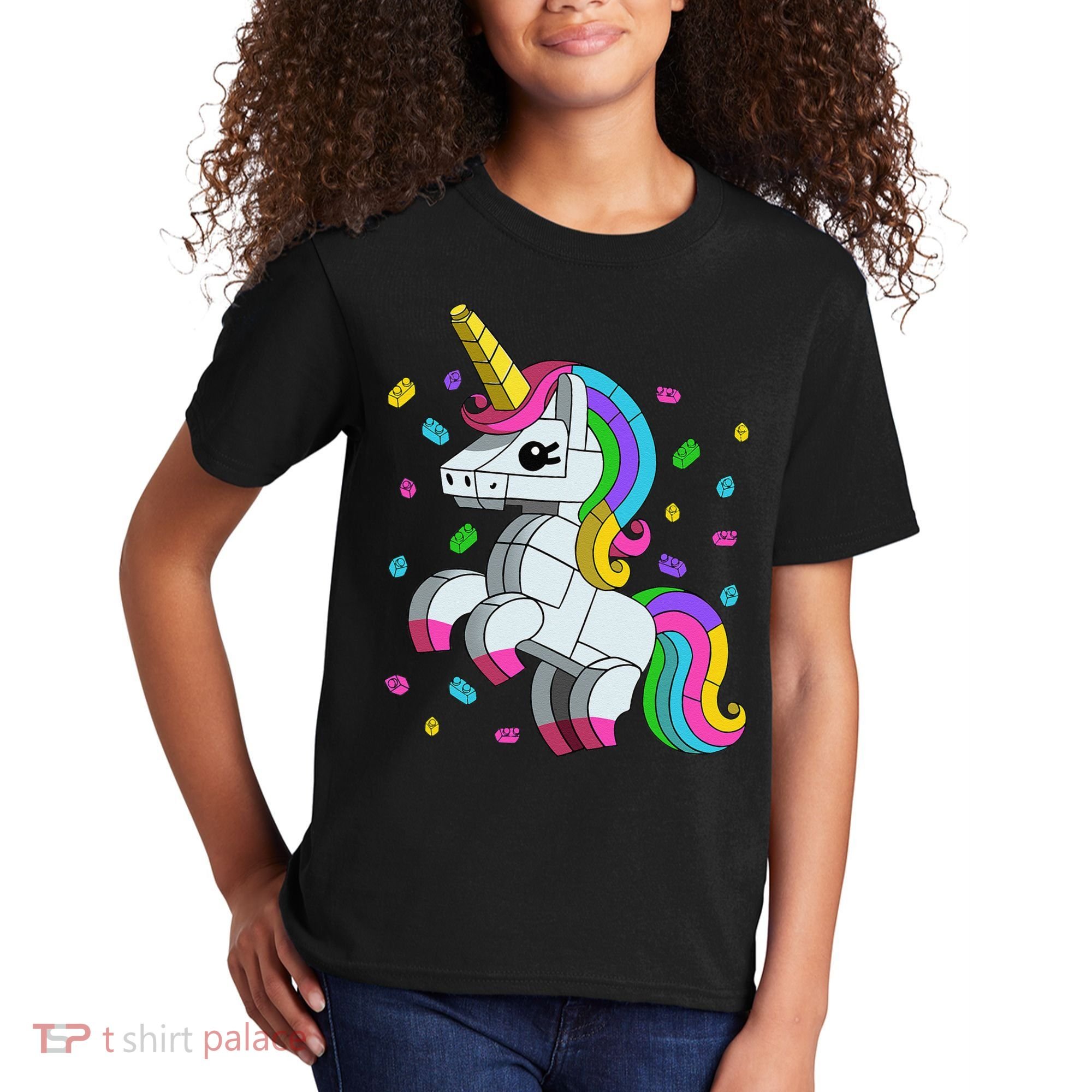 Unicorn Lover Master Builder Bricks Blocks Toy Gift Kids T-Shirt