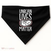 Unborn Lives Matter Anti Abortion Conservative Pro Life USA-Made Doggie Bandana thumb 0