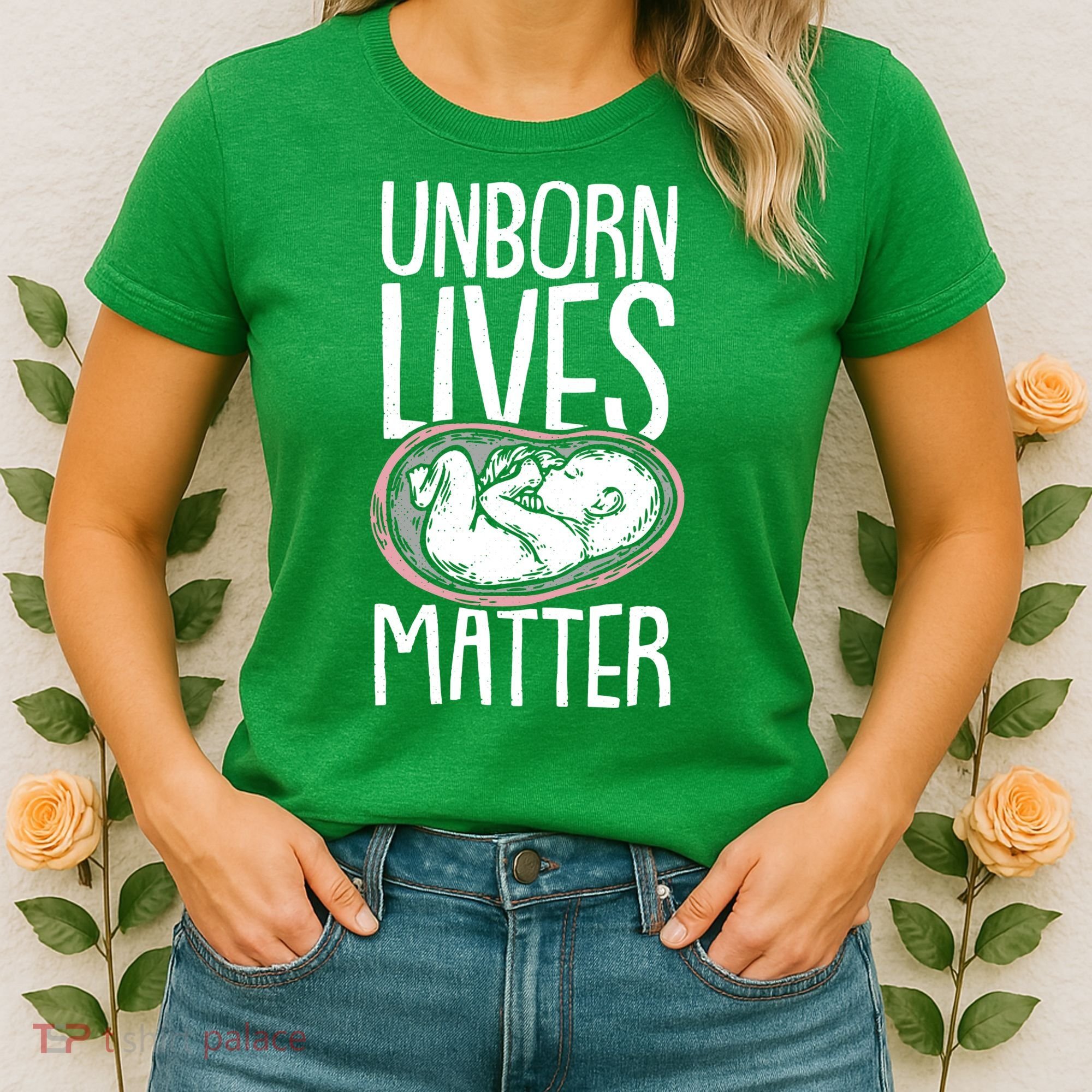 Unborn Lives Matter Anti Abortion Conservative Pro Life Women's T-Shirt