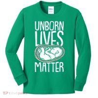Unborn Lives Matter Anti Abortion Conservative Pro Life Kids Long Sleeve Shirt thumb 0