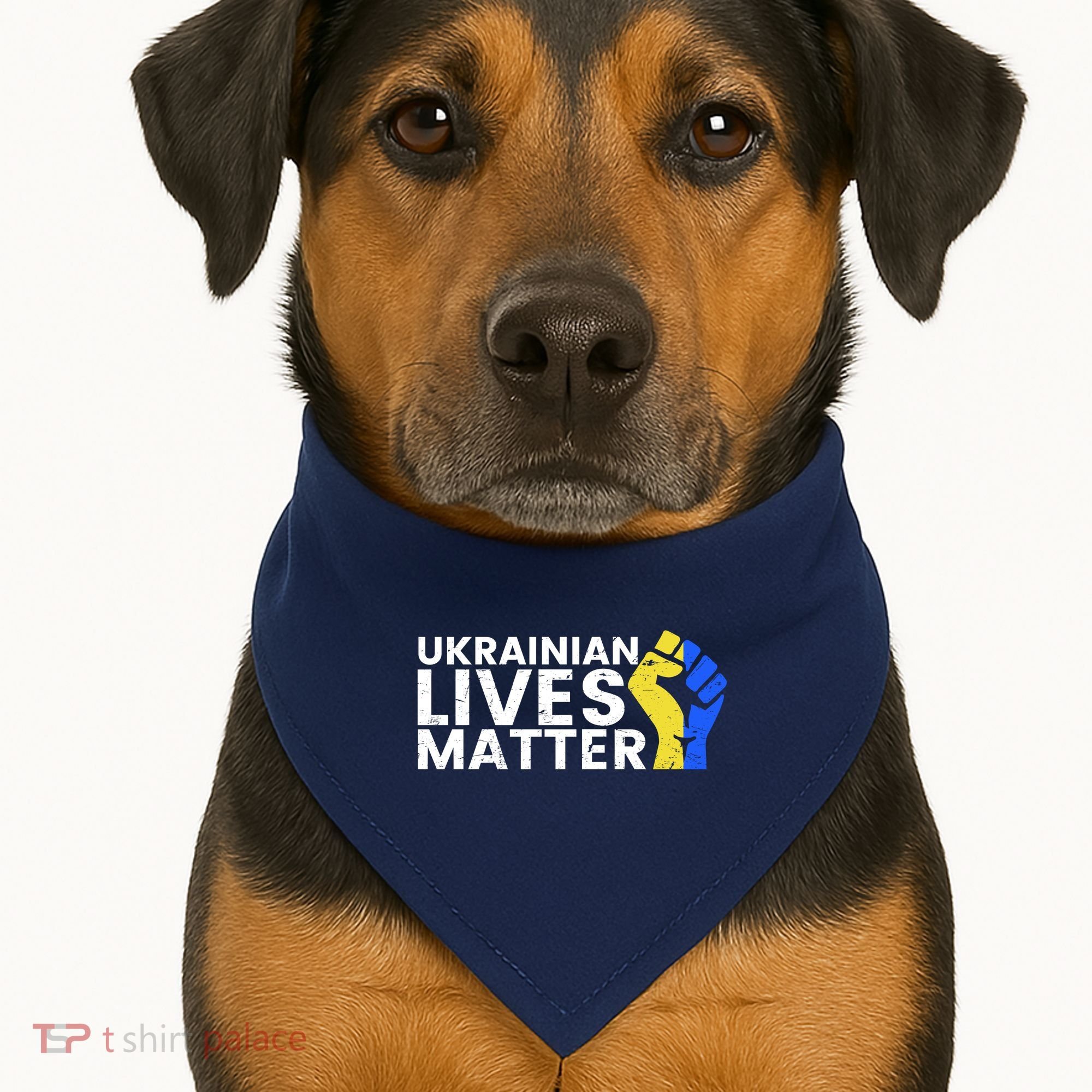 Ukrainian Lives Matter Stand With Ukraine Pray Support USA-Made Doggie Bandana