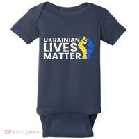 Ukrainian Lives Matter Stand With Ukraine Pray Support Baby Bodysuit thumb 0
