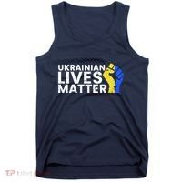Ukrainian Lives Matter Stand With Ukraine Pray Support Tank Top thumb 0