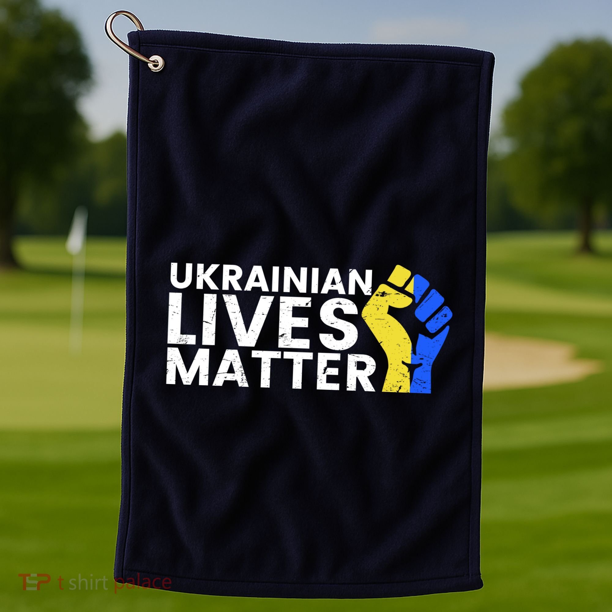 Ukrainian Lives Matter Stand With Ukraine Pray Support Golf Towel