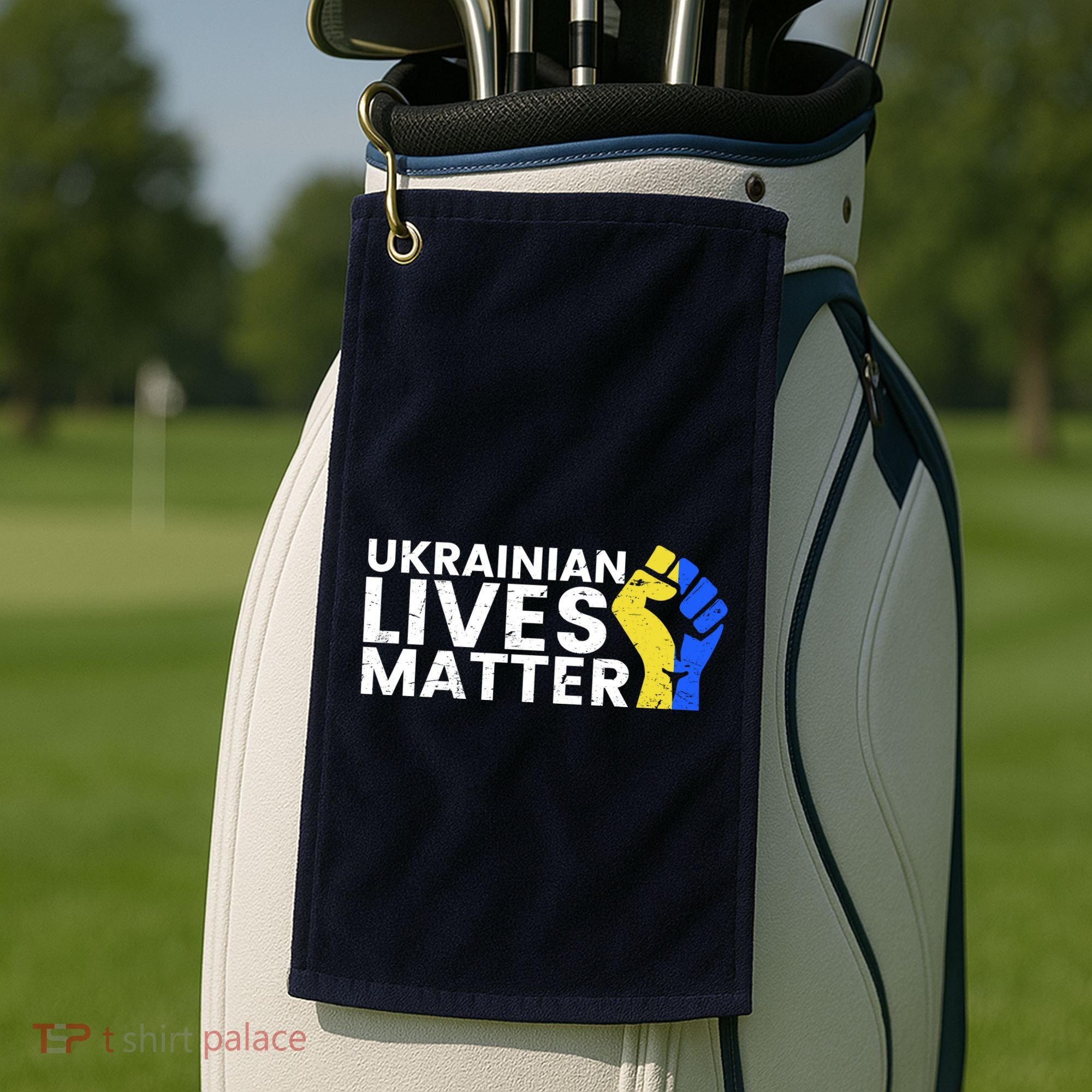 Ukrainian Lives Matter Stand With Ukraine Pray Support Golf Towel