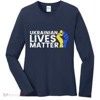 Ukrainian Lives Matter Stand With Ukraine Pray Support Women's Long Sleeve Shirt thumb 0