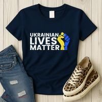 Ukrainian Lives Matter Stand With Ukraine Pray Support Women's T-Shirt thumb 3