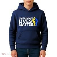 Ukrainian Lives Matter Stand With Ukraine Pray Support Kids Hoodie thumb 4