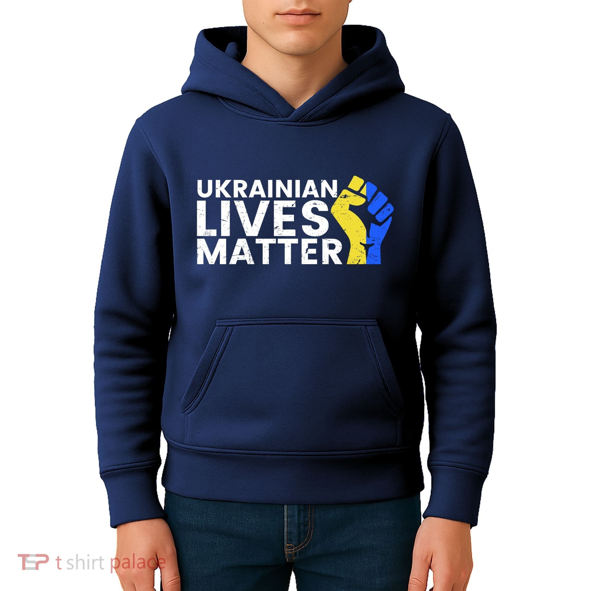 Ukrainian Lives Matter Stand With Ukraine Pray Support Kids Hoodie