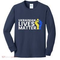 Ukrainian Lives Matter Stand With Ukraine Pray Support Kids Long Sleeve Shirt thumb 0