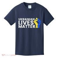 Ukrainian Lives Matter Stand With Ukraine Pray Support Kids T-Shirt thumb 0