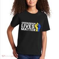 Ukrainian Lives Matter Stand With Ukraine Pray Support Kids T-Shirt thumb 2
