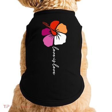 Unique Lesbian Pride Flag Colors Hibiscus LGBT Lesbian Doggie Tank
