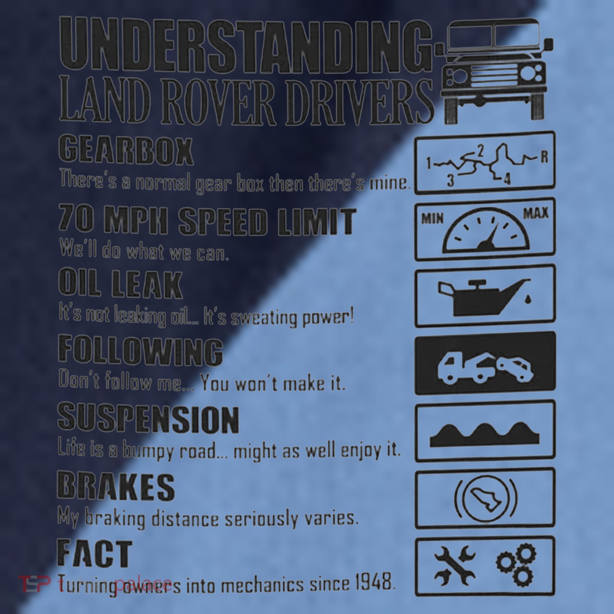 Understanding Land Rover Driver Raglan Baseball Sleeve Shirt