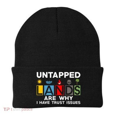 Untapped Lands Trust Issues Magic Geek Great Retro Gaming Gift Beanie